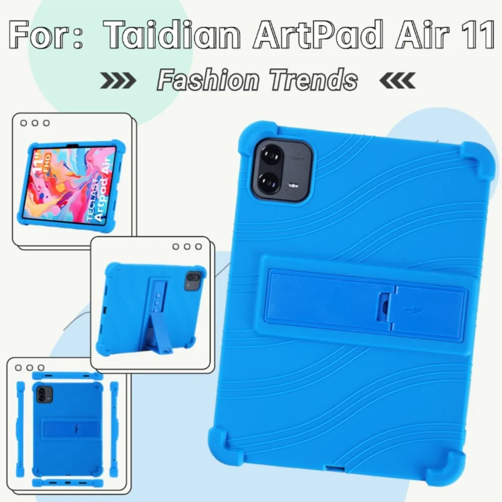 Funda Case For Teclast ArtPad Air 11" inch 2025 Case Soft Silicon Portable Kickstand Shockproof Tablet Case with Rear Kickstand