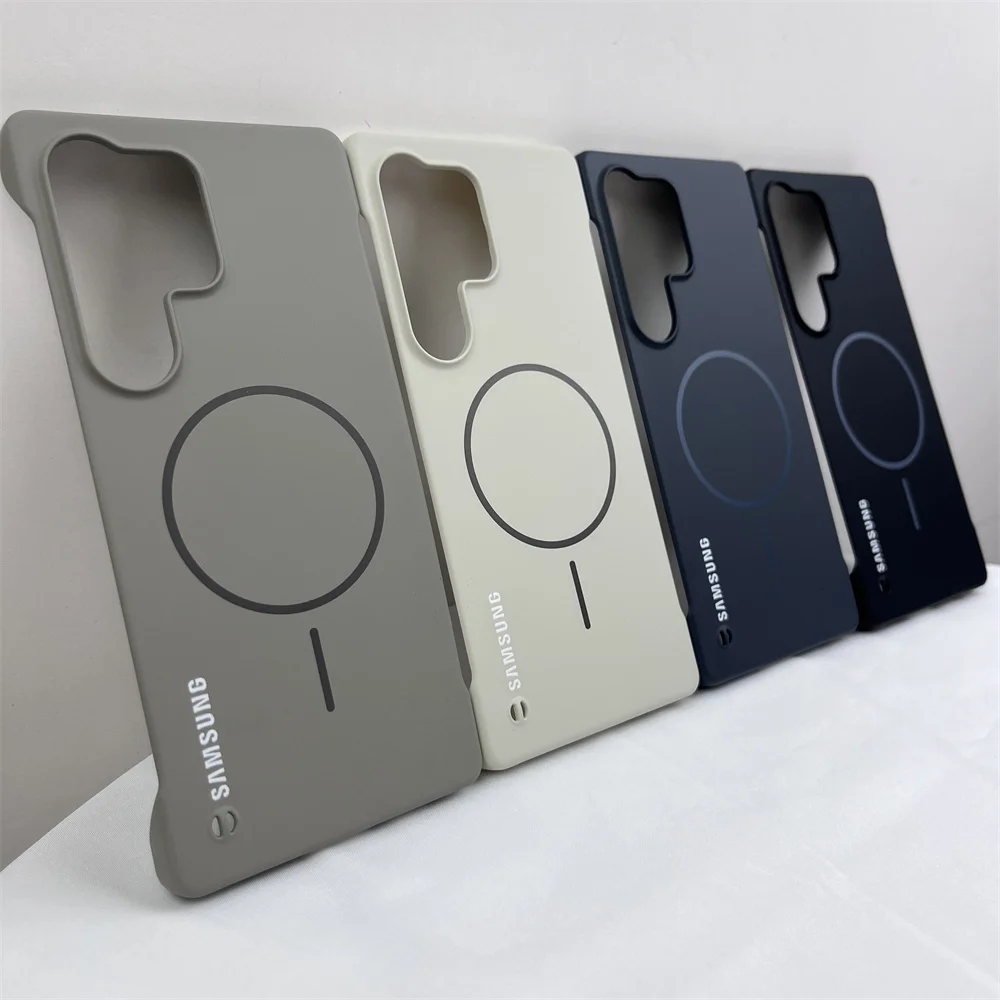 Ultra Slim Frameless Magnetic Case For Samsung Galaxy S25 Edge S24 S23 S22 Ultra Plus FE For Magsafe