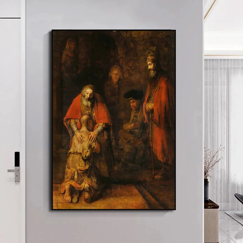 Rembrandt Van Rijn: The Night Watch Canvas Painting Netherlands Famous Vintage Self-portrait Artwork for Living Room Wall Decor