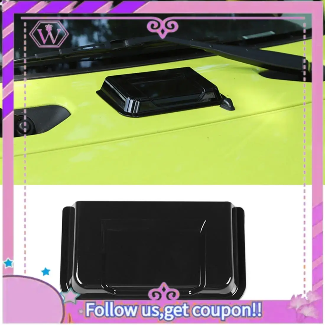 

A90U-Hood Vent Hood Scoop Vent Intake Cover Trim For Suzuki Jimny 2019 2020 2021 2022 Car Accessories ,Black