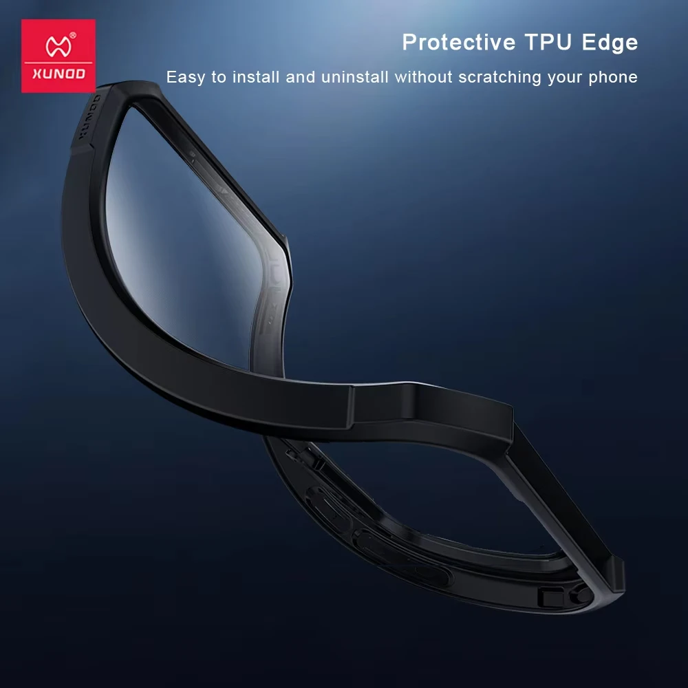 Xundd pour Xiaomi 17 Mi 17 Pro Max étui, Airbag Anti-chute, Anti-empreintes digitales, dos mat Transparent acrylique + coque TPU protection de caméra