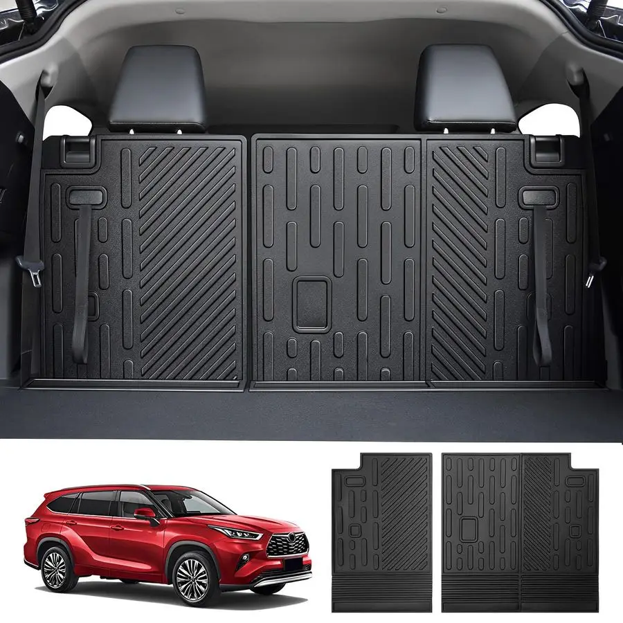 

Mat Fit for 20202025 Toyota HighlanderampGrand Highlander 3rd Row Backrest Mat TPE Trunk Liner All Weather Seats Back Protector