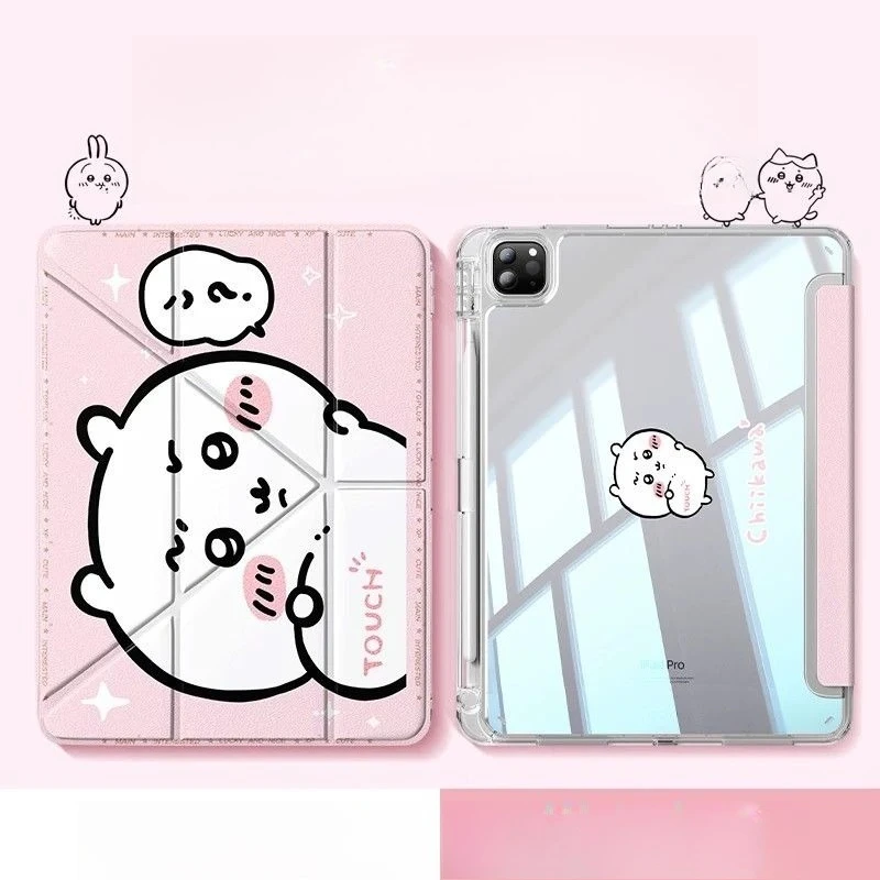 Cartoon Kawaii Chiikawa Hachiware Usagi Y Fold Applicable Apple IPad Tablet Protective Case Pro New MINI7 6 Shell Air5 11 Inches