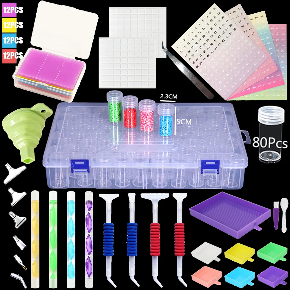 

Organizer Storage Diamond Painting Accessory Boxes Diamonds Art Accessories Supplies Crafts Needles Brushes Box Pens Trays Tools