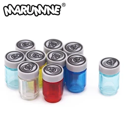 Marumine MOC Brick Drink Cans 50pcs Building Blocks Accessories City Street House Friends Model Bulk Parts 21610 Compatible