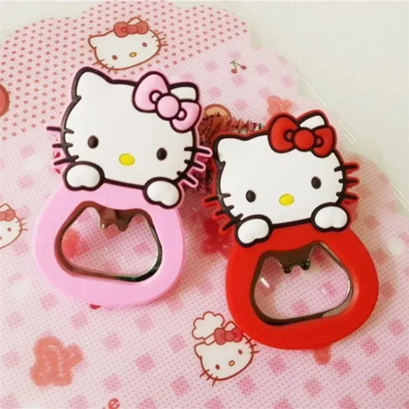 Hello Kitty My Melody Animation Cartoon Silicone Beer Bottle Opener Creative Kawaii Cute Refrigerator Magnet