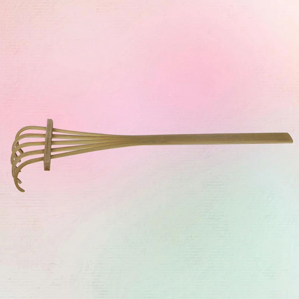 Mini rastrillo de bambú, accesorios de mesa de arena de cinco dientes, herramienta de alisado de arena para decoración de meditación y relajación de jardín Zen