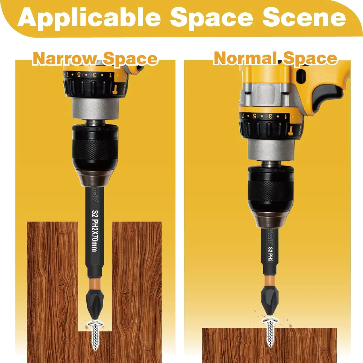 3-Piece Magnetic Screw Ring Set with PH2 Screwdriver Bits, 1/4 Inch Hex Universal Bit Holder for Power Tools view 5