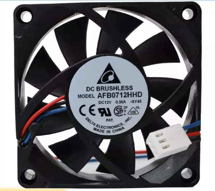 

Delta Electronics AFB0712HHD DC 12V 0.30A 70x70x20mm 3-Wire Server Cooling Fan