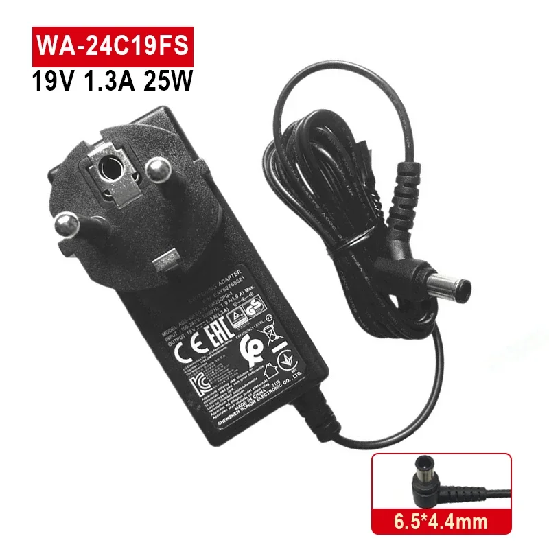 

EU Plug WA-24C19FS 19V 1.3A 25W Power Adapter For LG Monitor Charger 22M35D E2442TC E1948S 24MP55HA 22M45 10SM3TB 19025EPCU-1