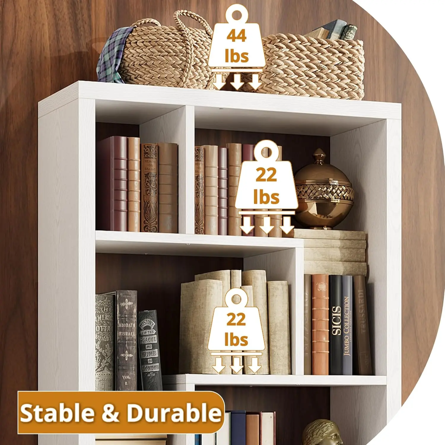 خزانة كتب هندسية من IRONCK مكونة من 6 أرفف رف كتب صناعي أسود Etagere خزانة كتب طويلة للتخزين مع رف سميك #6