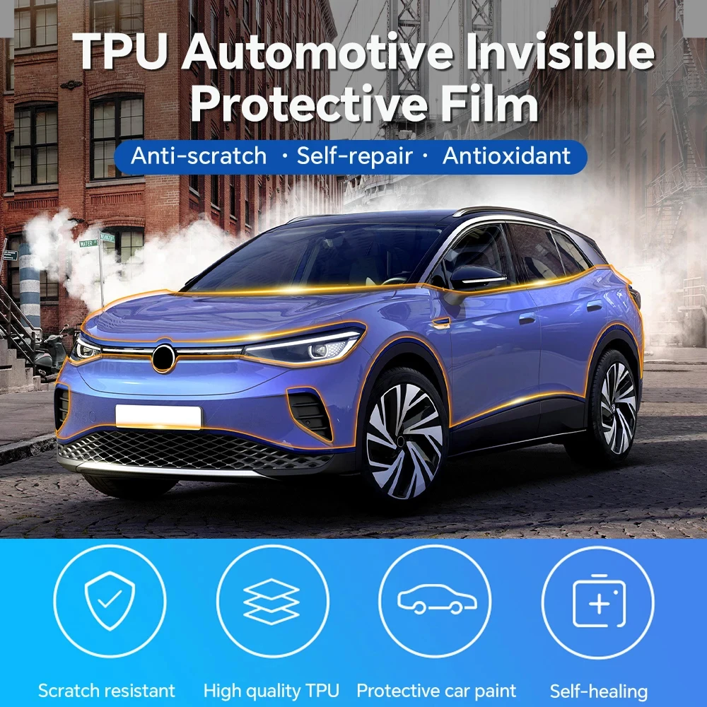 

9Mil TPU Scratch-resistant Car Paint Protection Film For Volkswagen ID4 2021-2024 Car Body Transparent Bra Per-cut PPF Kit