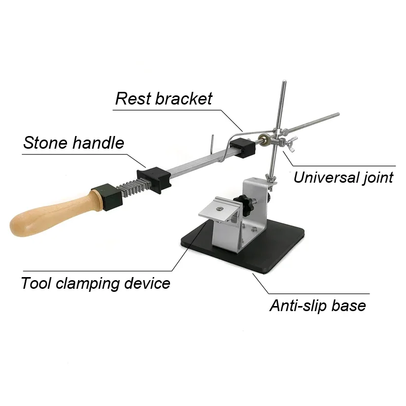 

Профессиональная фиксированная точилка для ножей Система заточки алмазного камня для кухни 240 400 600 1000 Grit Grindstone