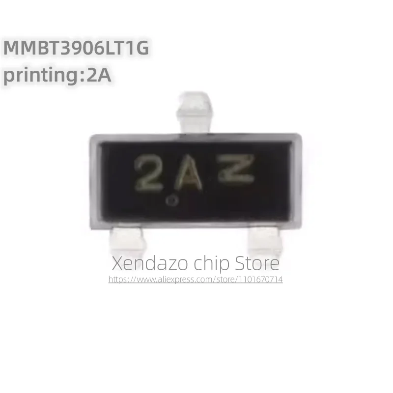 50pcs/lot MMBT3906LT1G MMBT3906 printing 2A SOT-23 package Original genuine NPN SMD transistor