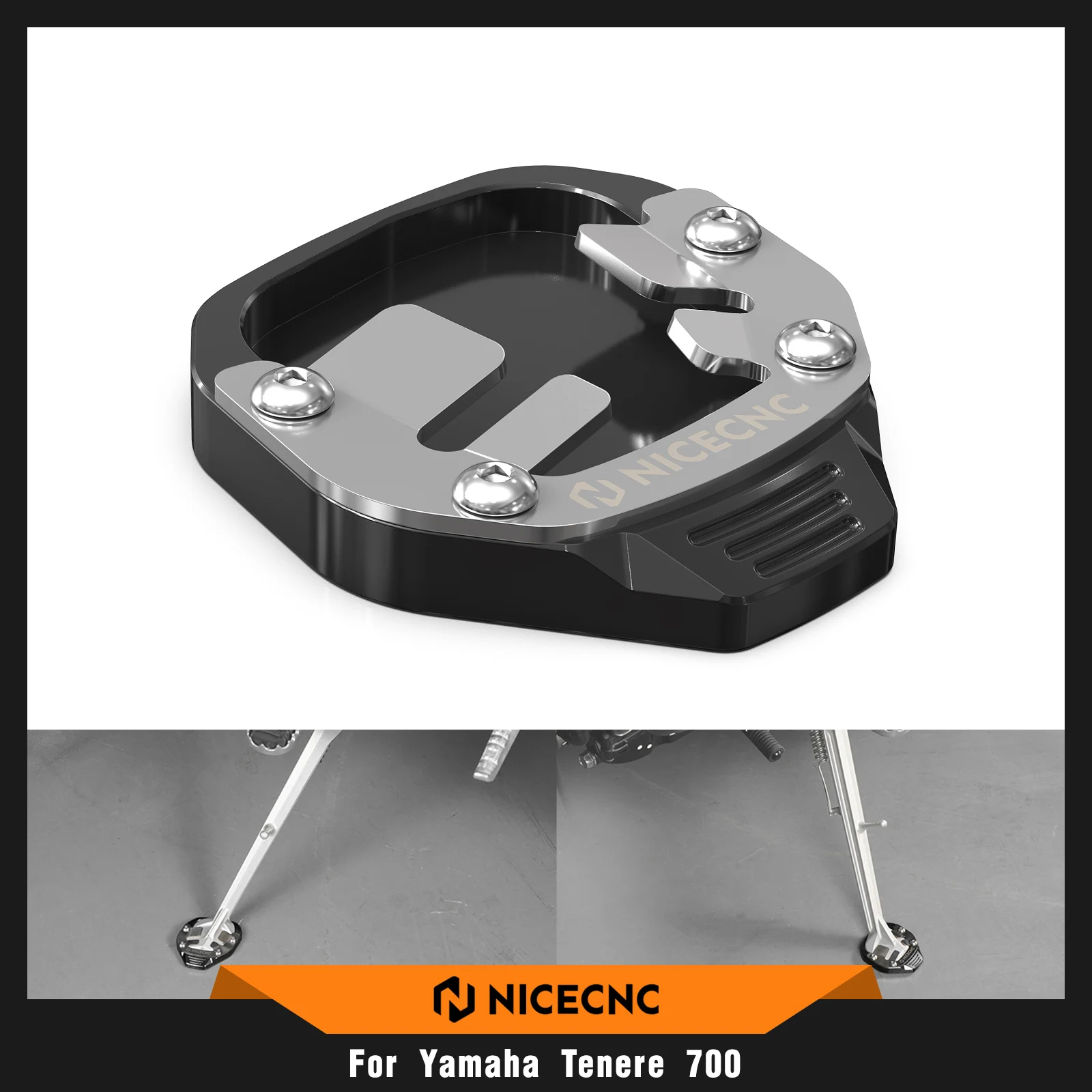 

NICECNC Kickstand Side Stand Pad Extension For Yamaha Tenere 700 2019-2024 2023 Tenere 700 World Raid 2022-2023 Tenere 700 2024