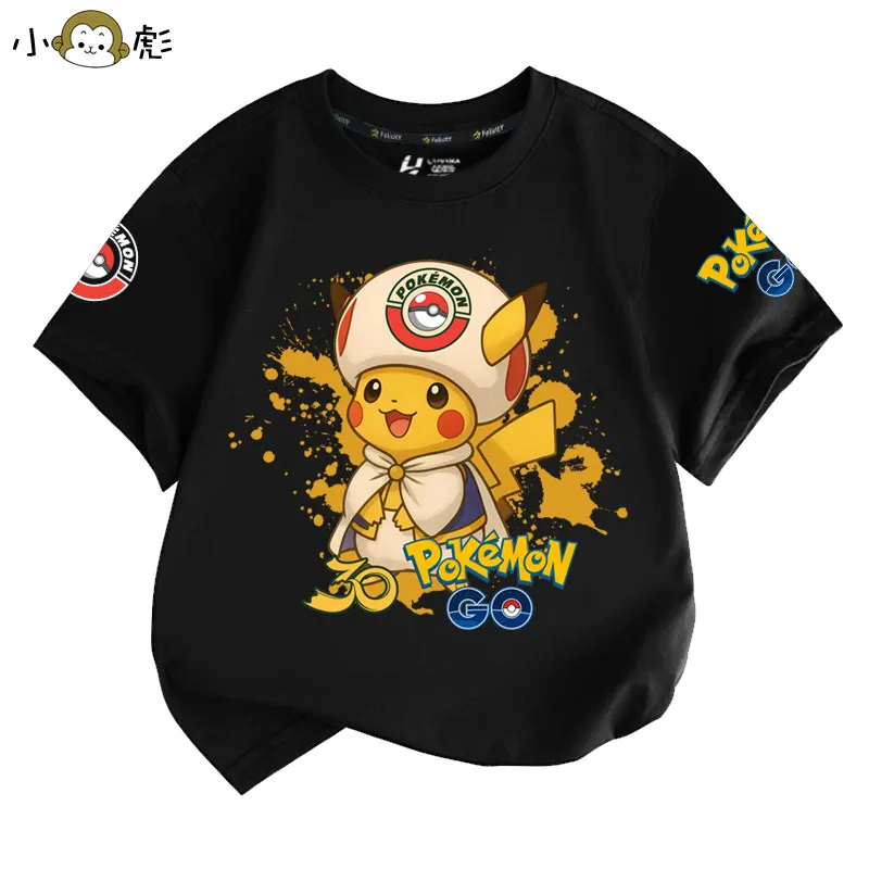 2026 Pok É Mon 30th Anniversary Pikachu ouder-kind T-shirt met korte mouwen voor jongens en meisjes