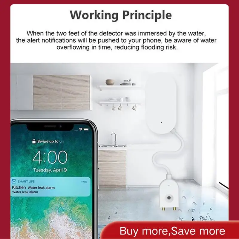 

Tuya Zigbee Leak Sensor Water Leakage Detector Leakage Sensor Water Sensor Prevent Water Leakage For Smart Home-AAAE