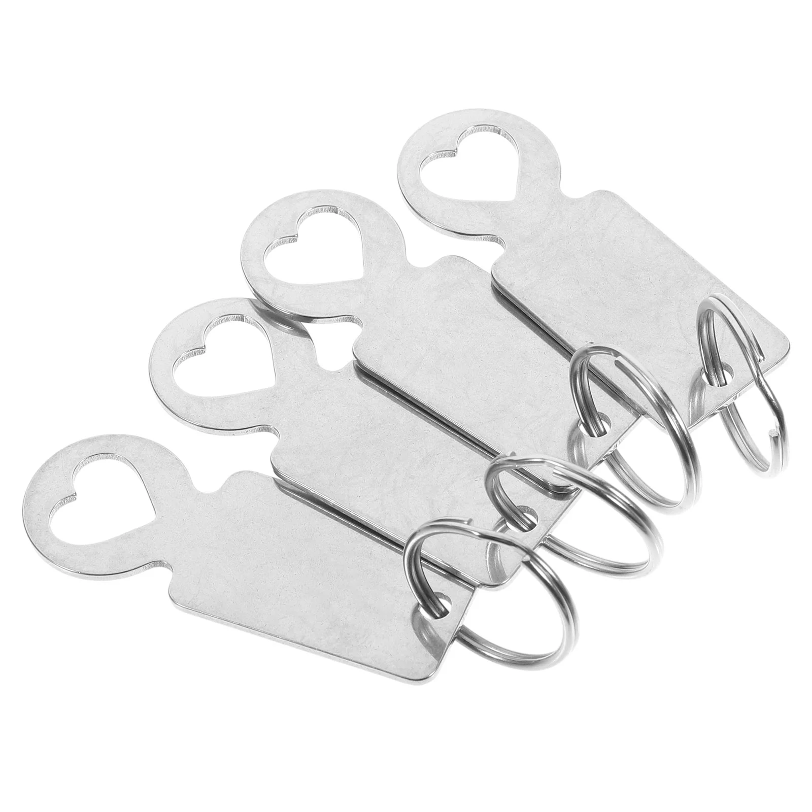 

4 Pcs Opener Keyring Cart Token Trolley Supplies Disassemble Stainless Steel Shopping Keychain