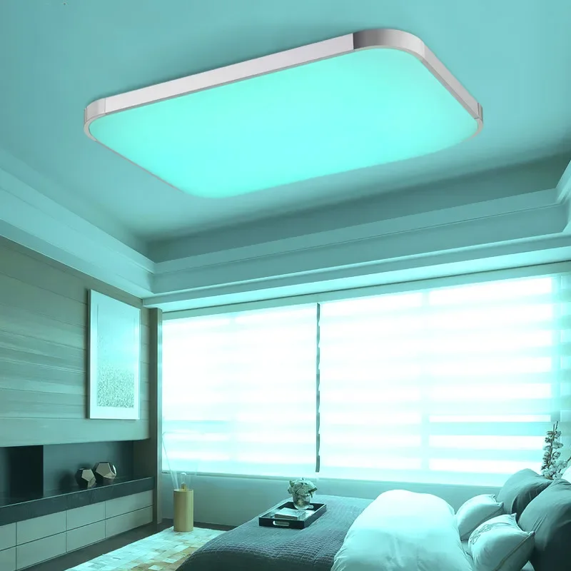 Modern LED Ceiling Lights Lamp RGB for living room bed 90-260V dimmer square flush mount ceiling led plafondlamp kids