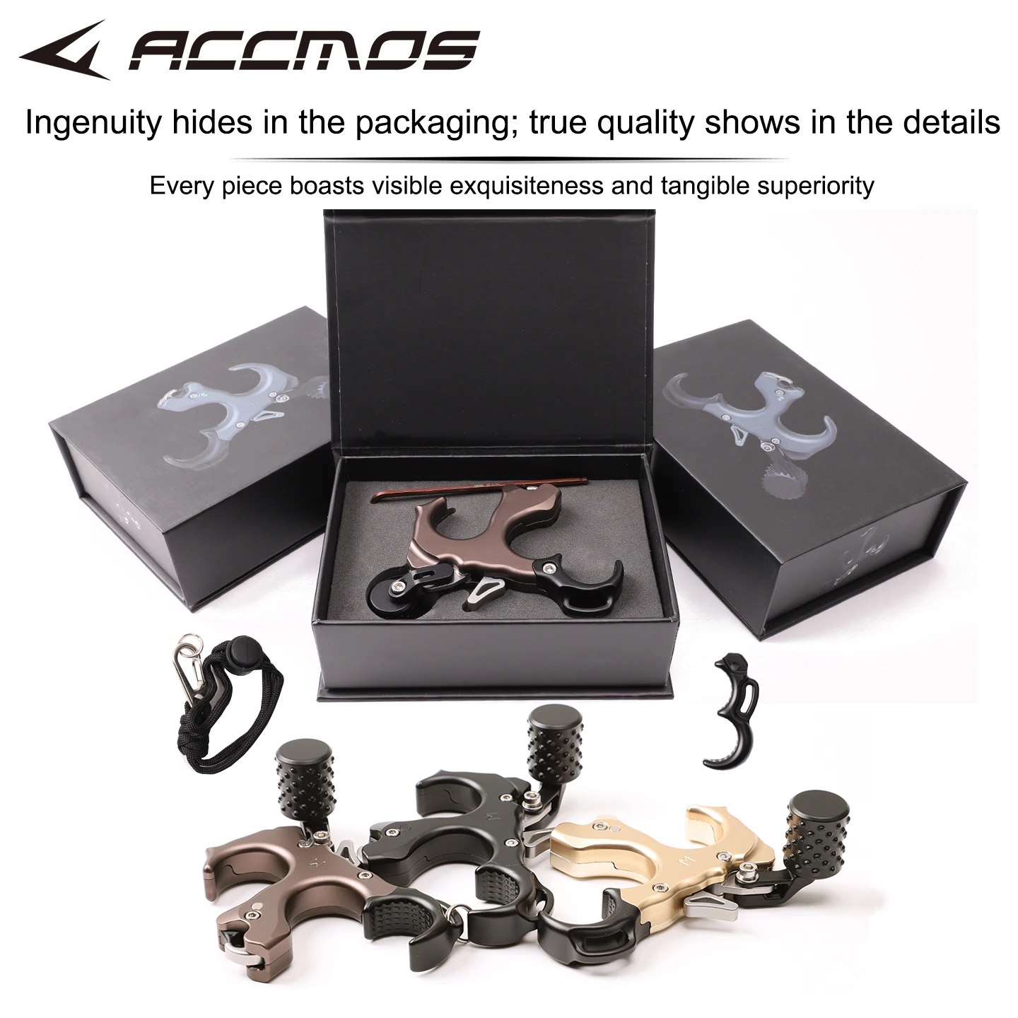 

UV 3/4 Finger Release adjustable Compound Bow Release Archery Outdoor Shooting Hunting Accessory