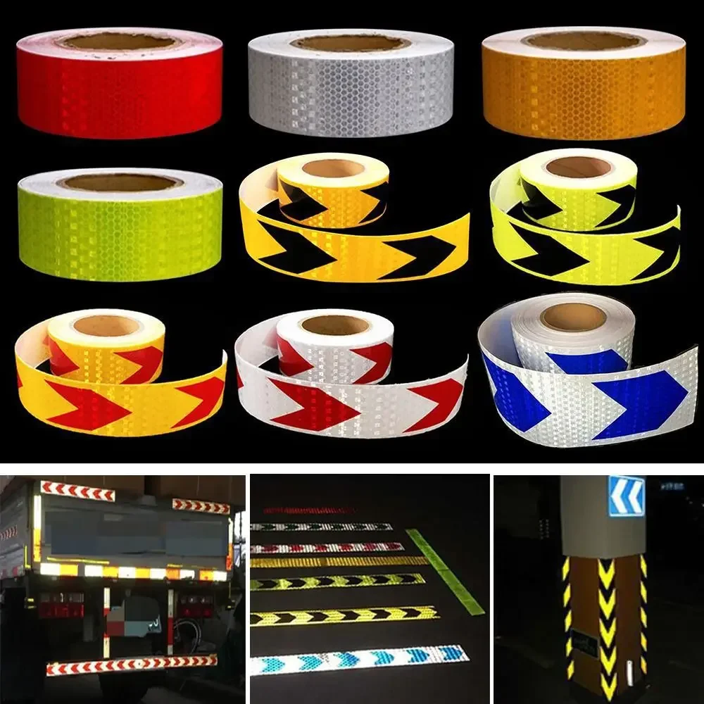 3m*5cm Reflective Warning Tapes Motorcycle Car Garage Floor Decor Decals Night Driving Safety Reflector Sticker Tape Film