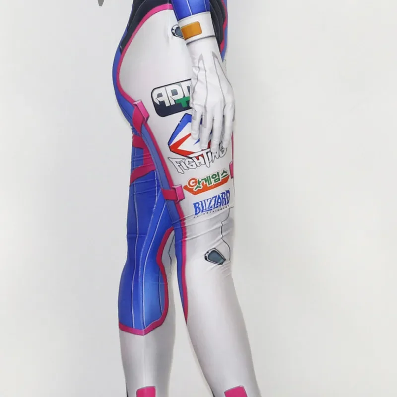 D.va Costume Cosplay Zentai body donna ragazze Nano Cola Dva Suit Unitard Hana Song costumi per feste di Halloween