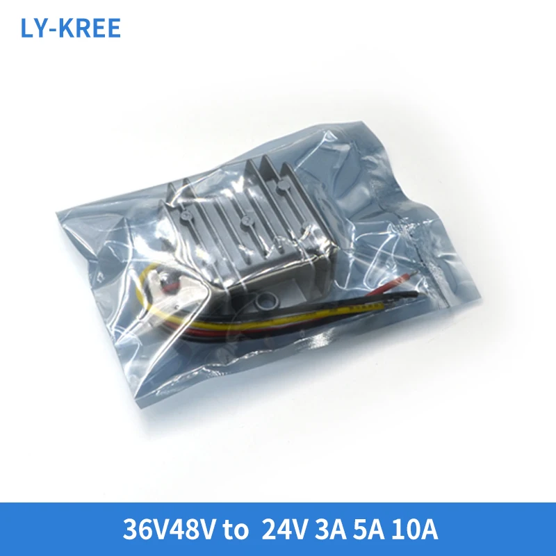 LY-KREE 36V 48V to 24V 3A 5A 10A DC power converter 36V to 24V car step-down module transformer waterproof