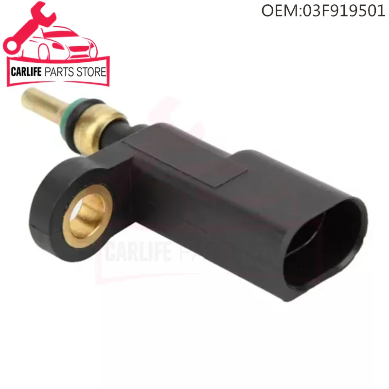 03F919501 For Volkswagen VW Golf MK7 Jetta MK6 Beetle Audi A3 A8 Q3 1.2T / 1.4T Coolantย Water Temperature Sensor 03F919501A
