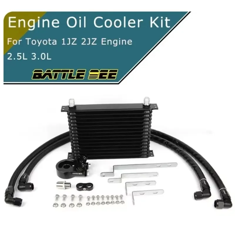 Adaptador de Placa Sándwich para Filtro de Aceite AN10, Kit de Enfriador de Aceite de Motor para Radiador de Coche Toyota 1JZ 2JZ BB-OCK-140