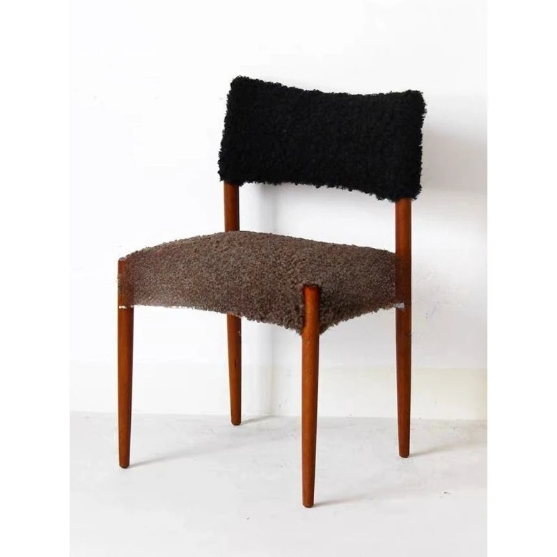 Medieval solid wood dining chair designer book chair  creative simple dining chair small apartment