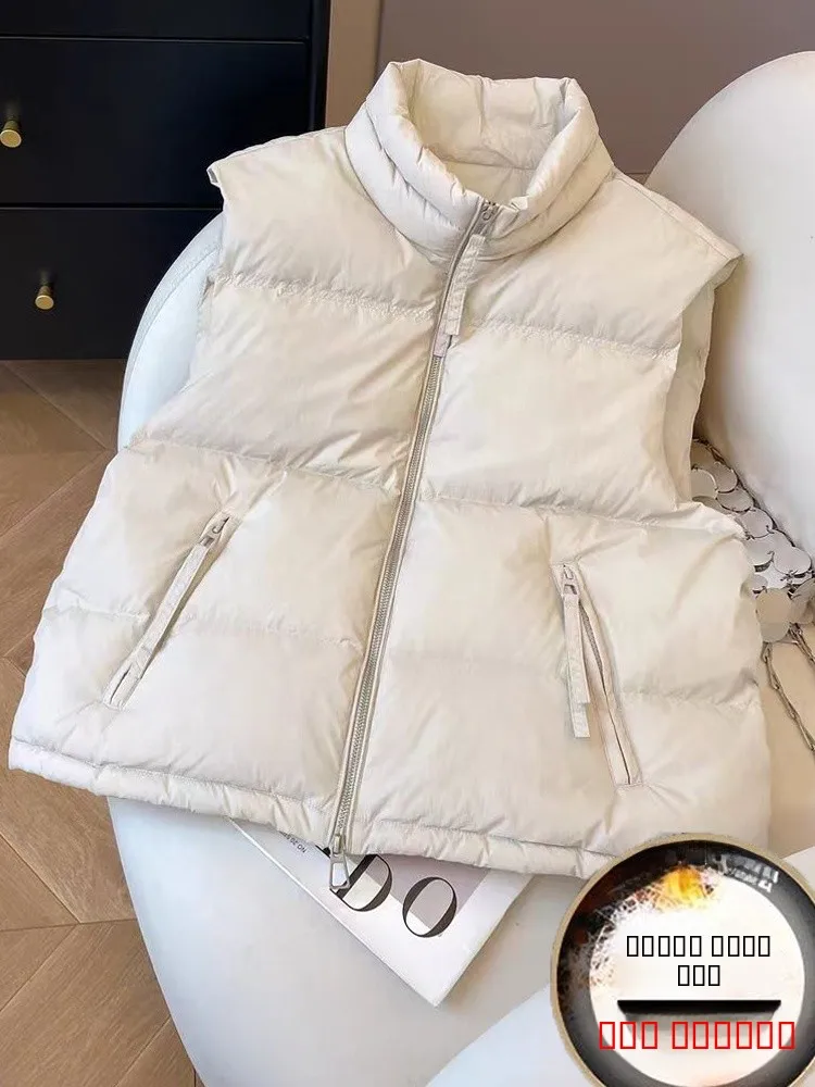 

Женский пуховый жилет 2025: Новинка осени-зимы, модный свободный белый пуховик для активного отдыха, теплый, легкий, для повседневной носки