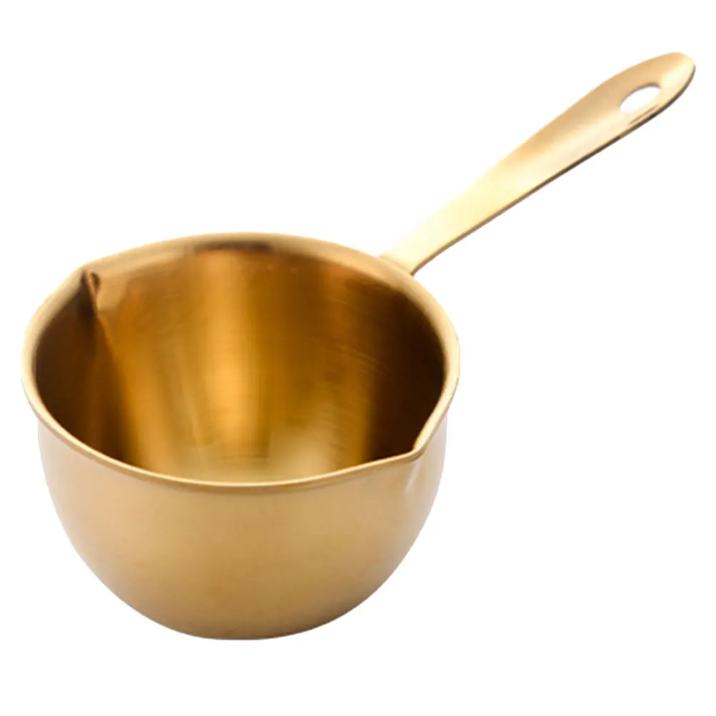 

Mini Sauce Pot Small Cooking Pots Pan with Pour Spout Cover Stainless Steel Metal Saucepan 304 Wok