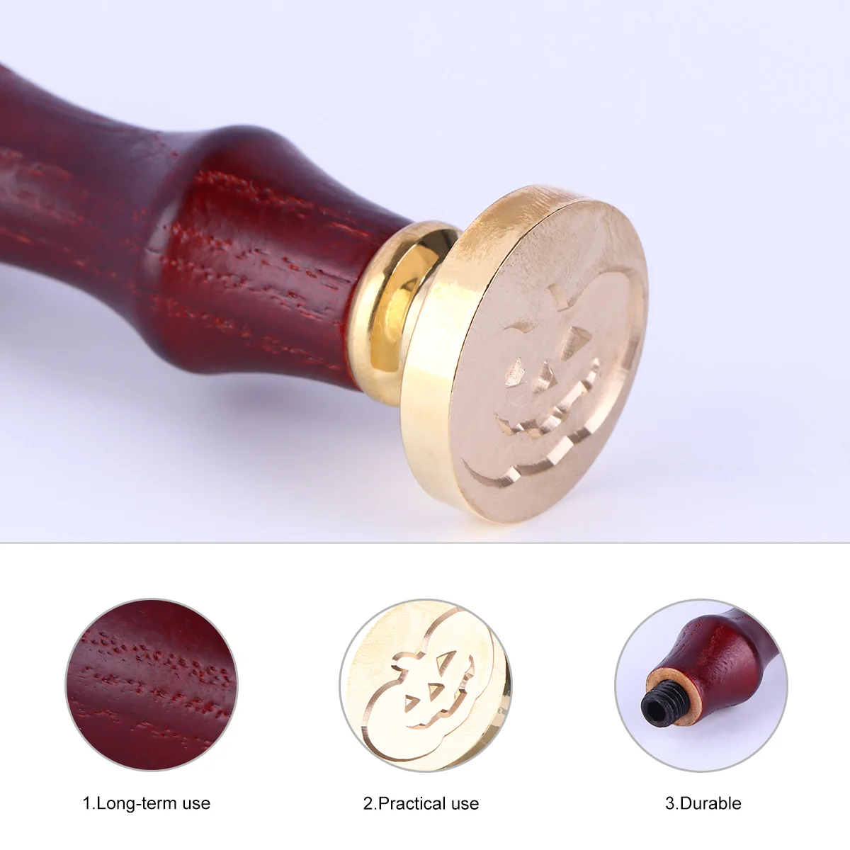 

Retro Copper Sealing Stamps for Envelope Invitations Halloween Vintage Wax Seal Stampers Non Stick Easy Style