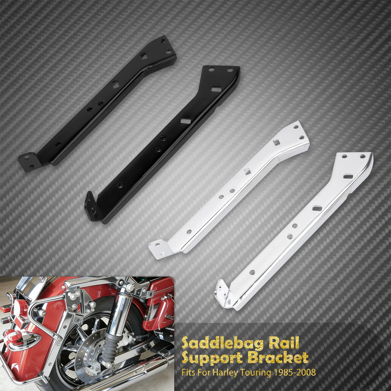 Motorcycle Saddlebag Rail Support Mount Bracket For Harley Touring FLHX 85-08 Road King Electra Street Glide Ultra Limited FLTR