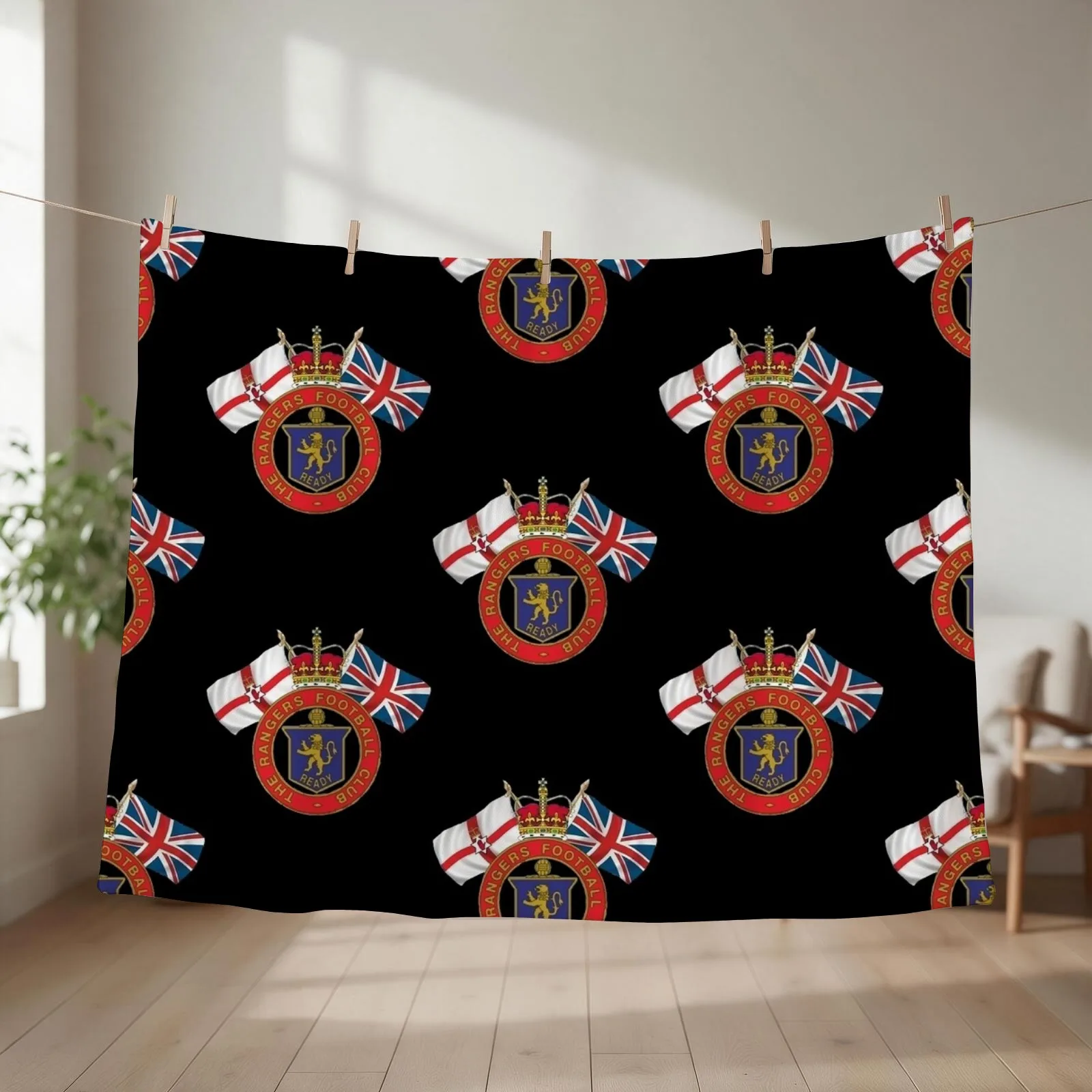 New The Rangers Football Club Throw Blanket Decorative Sofa Single Weighted Plaid Blankets
