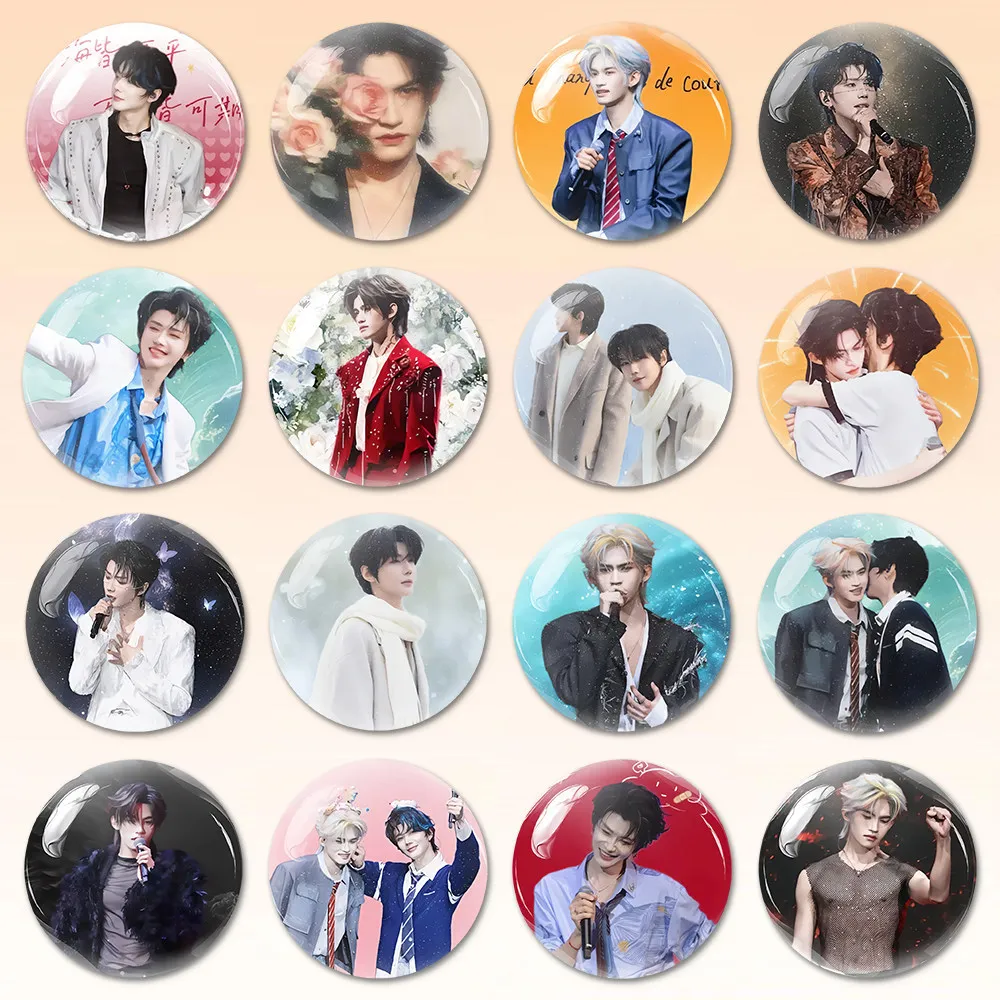 

Набор из 10/54 шт. наклеек Cloud Flag и Hao Yiran High Beauty Double Round CP: декоративные стикеры для багажа, ноутбуков, фан-мерча, подарки