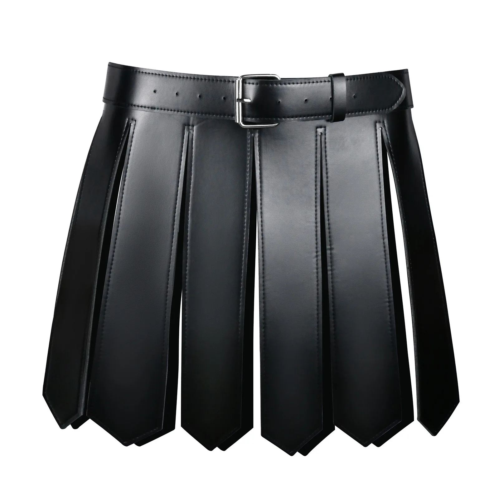กระโปรงหนังนักรบยุคกลางสำหรับผู้ชาย ชุดนักรบไวกิ้ง โรมัน กลาดิเอเตอร์ พร้อมเข็มขัดคาดเอว สำหรับคอสเพลย์ฮาโลวีน