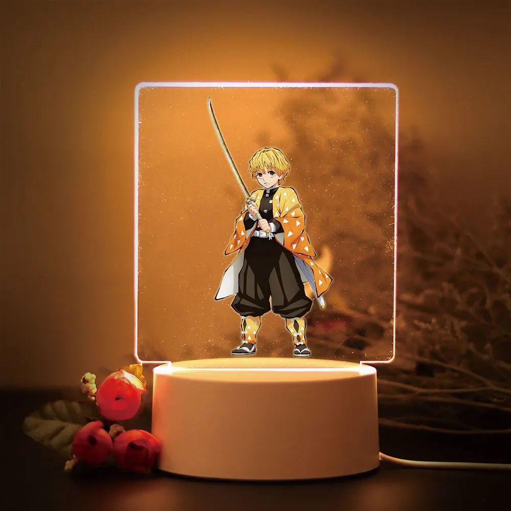 Veilleuse LED tactile 3D à sang chaud, personnages d\'anime, décoration de chambre d\'enfant, cadeau d\'anniversaire pour garçons et filles, chaud, 1