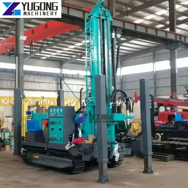 Drilling Depth 200 300 500 600 Meter Crawler Pneumatic Rotary Water Well Drilling Rig Machine Prices for Sale