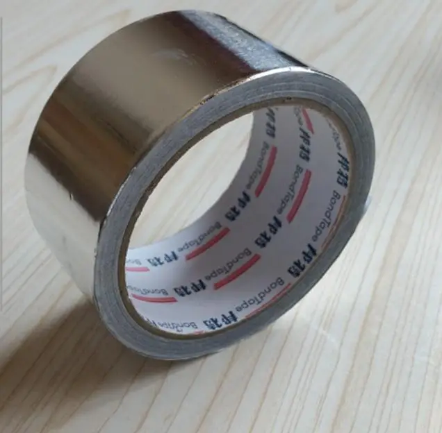 20m X Width 50mm Aluminum Foil Adhesive Tape,Metal Utensils Repair Gummed Tape, Fire-retardant.Waterproof，Pipe Joint Sealing