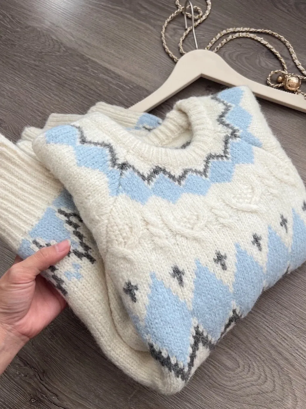 

Вязаный свитер в стиле ретро Fair Isle, женский осенне-зимний свободный круглый Ne Soft Color Blo Lazy Sle Top, вязаный свитер Quali