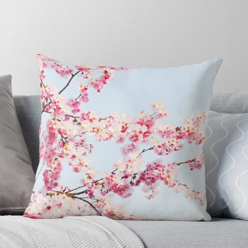 

Japanese Cherry Blossom Throw Pillow pillow cover luxury luxury home accessories Pillowcases Bed Cushions anime girl pillow