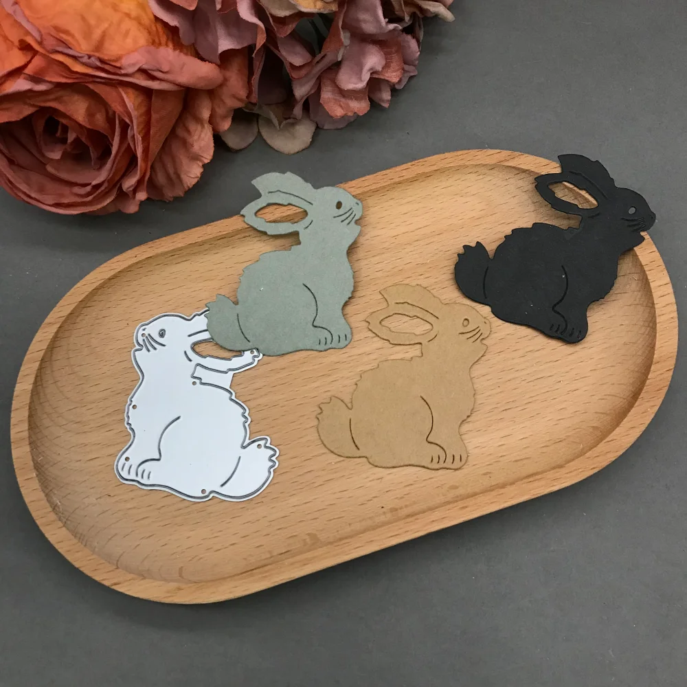 

Rabbits decoration Metal Cutting Dies Stencils For DIY Scrapbooking Decorative Embossing Handcraft Die CutsTemplate