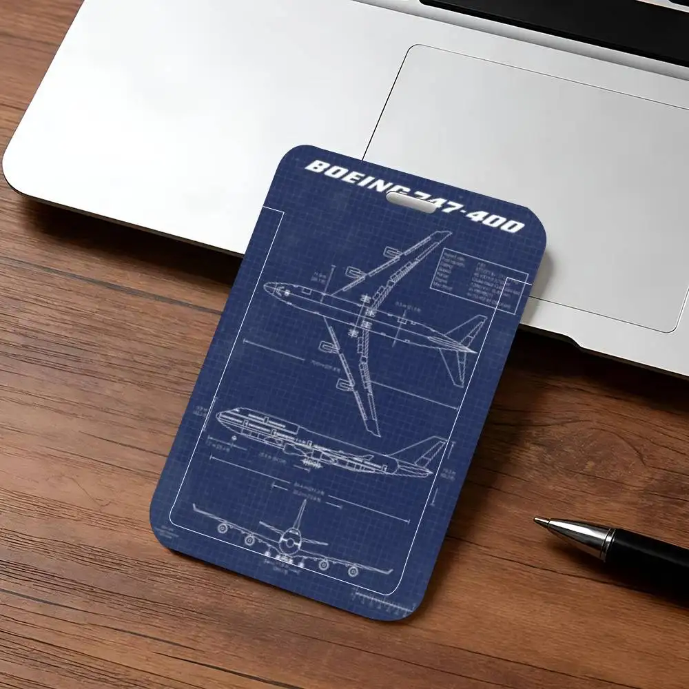 Air Force Plane Airbus A340 B747 Airplane ID Card Holder Neck Strap Pendant Door Badge Holder Lanyards Keychain Work Credential - view 6