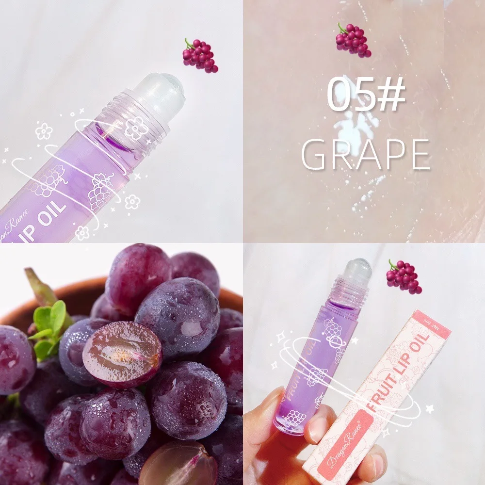 Frische Früchte Roll-on Lippen balsam Lippen Make-up Primer feuchtigkeit spendend klares transparentes Lippen öl lang anhaltende feuchtigkeit spendende Lip gloss Kosmetik