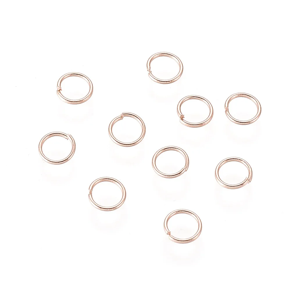 

500pcs Rose Gold 304 Stainless Steel Open Jump Rings Loops Jump Rings Jewelry Making Findings 3 4 5 6 7 8mm