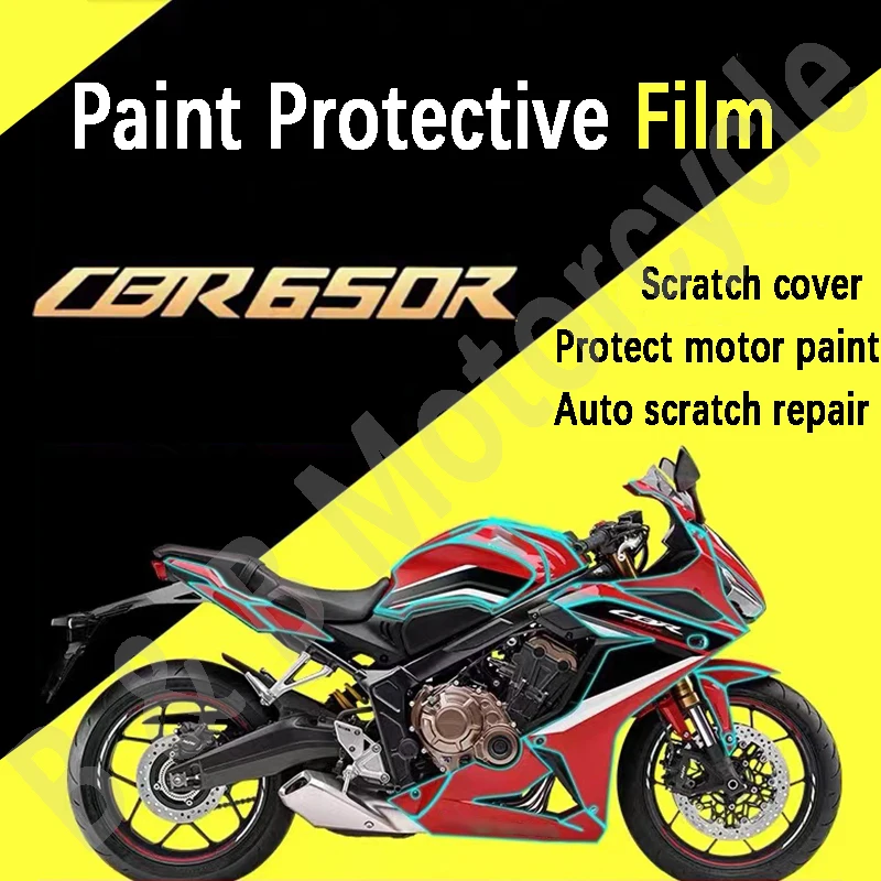 Set for Honda CBR650R Sticker Invisible Motor Film Paint TPU Transparent Protective Film Motor Sticker Waterproof Modification