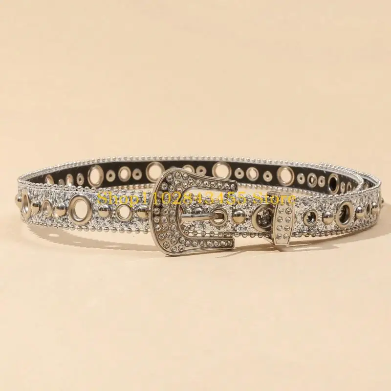 49MC أحزمة وسط قوطية للجينز حزام مرصع للفتيات الشرير شارع مثير للإعجاب على الطراز القوطي مرحلة رقص الشارع #5