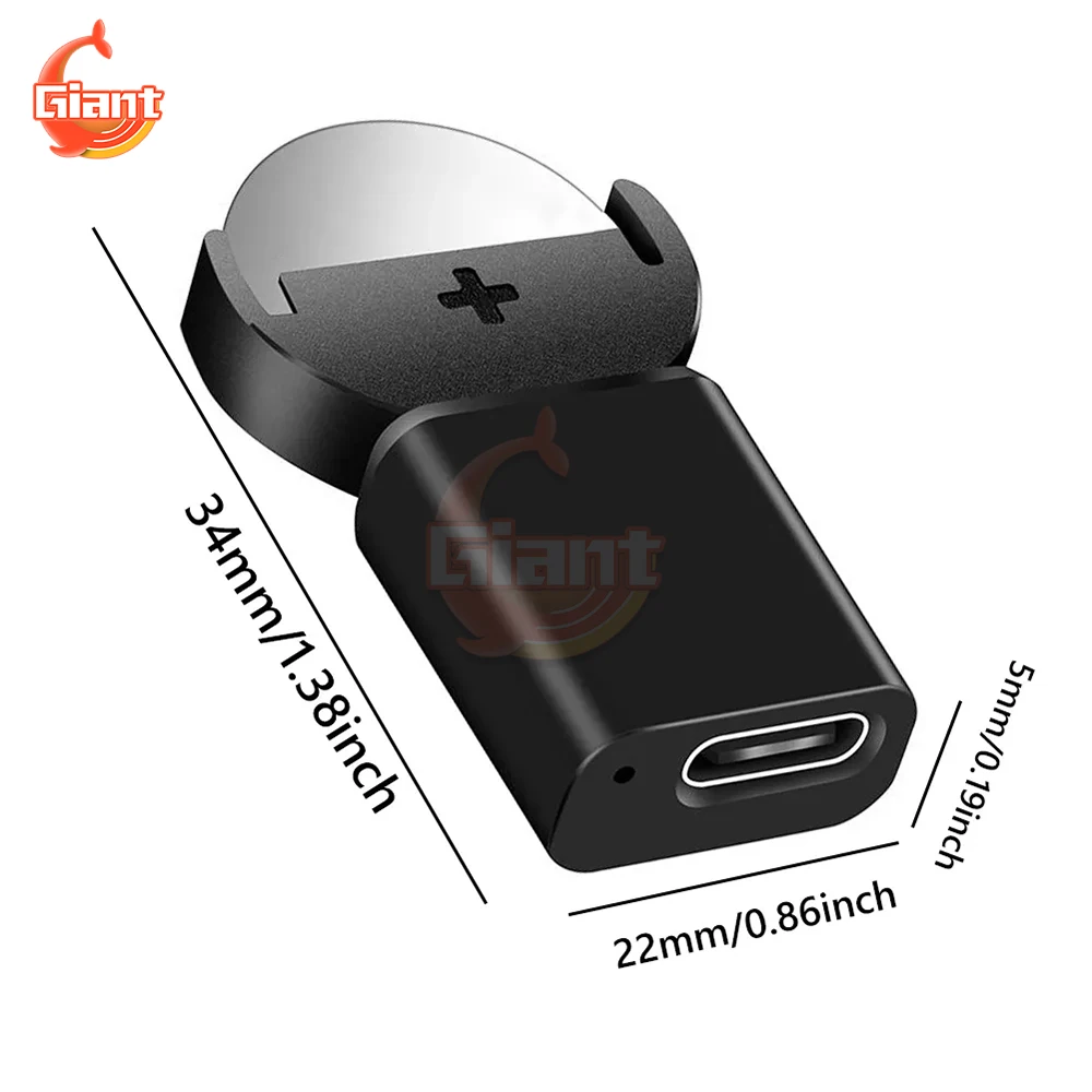 Mini Battery Charger USB Type-C Interface Power Charger Multiple Protection Rechargeable Li-Ion Coin Button Cells Charger