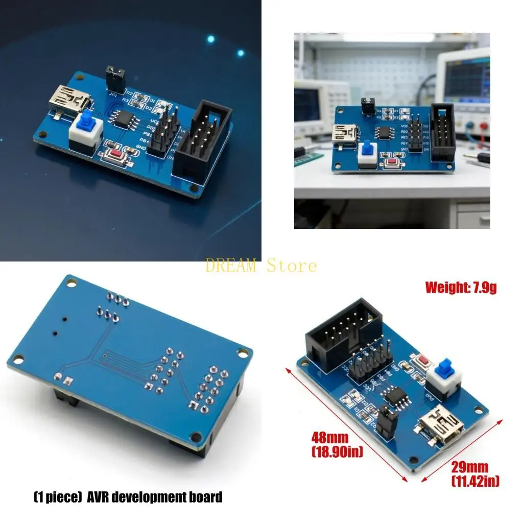 

Mini Development Circuit ATtiny13A AVR 8MHz 1KB Capacity USB Programmable Design best sale